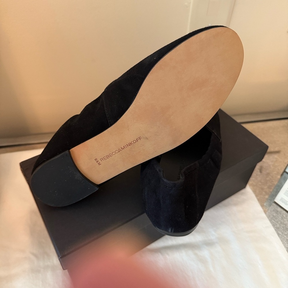 Rebecca Minkoff Romy Black Suede Ballet Flats Size 9.5 - Picture 8 of 9